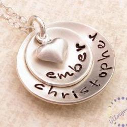 Personalized Necklace . Hand Stamped Jewelry . Custom engraved sterling silver necklace